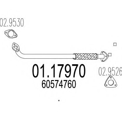 MTS 01.17970 Exhaust Pipe